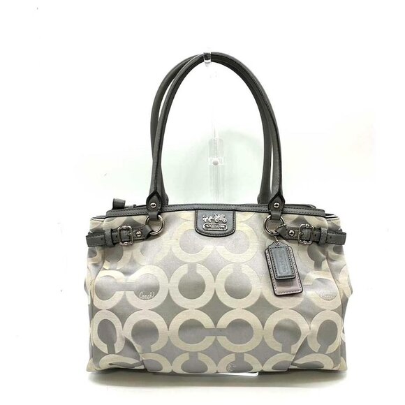 Coach Madison Bronze Signature C's Handbag Purse - Picture 1 of 16